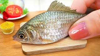 Catch and Cook Tiny Fish in Miniature Kitchen - AMAZING Fish Trap with Watermelon