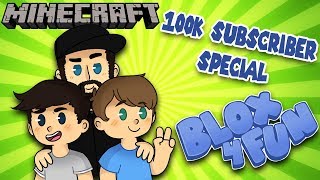 100k Subscriber Special / Minecraft Build Battle / Simas Gust And Dad Celebrating