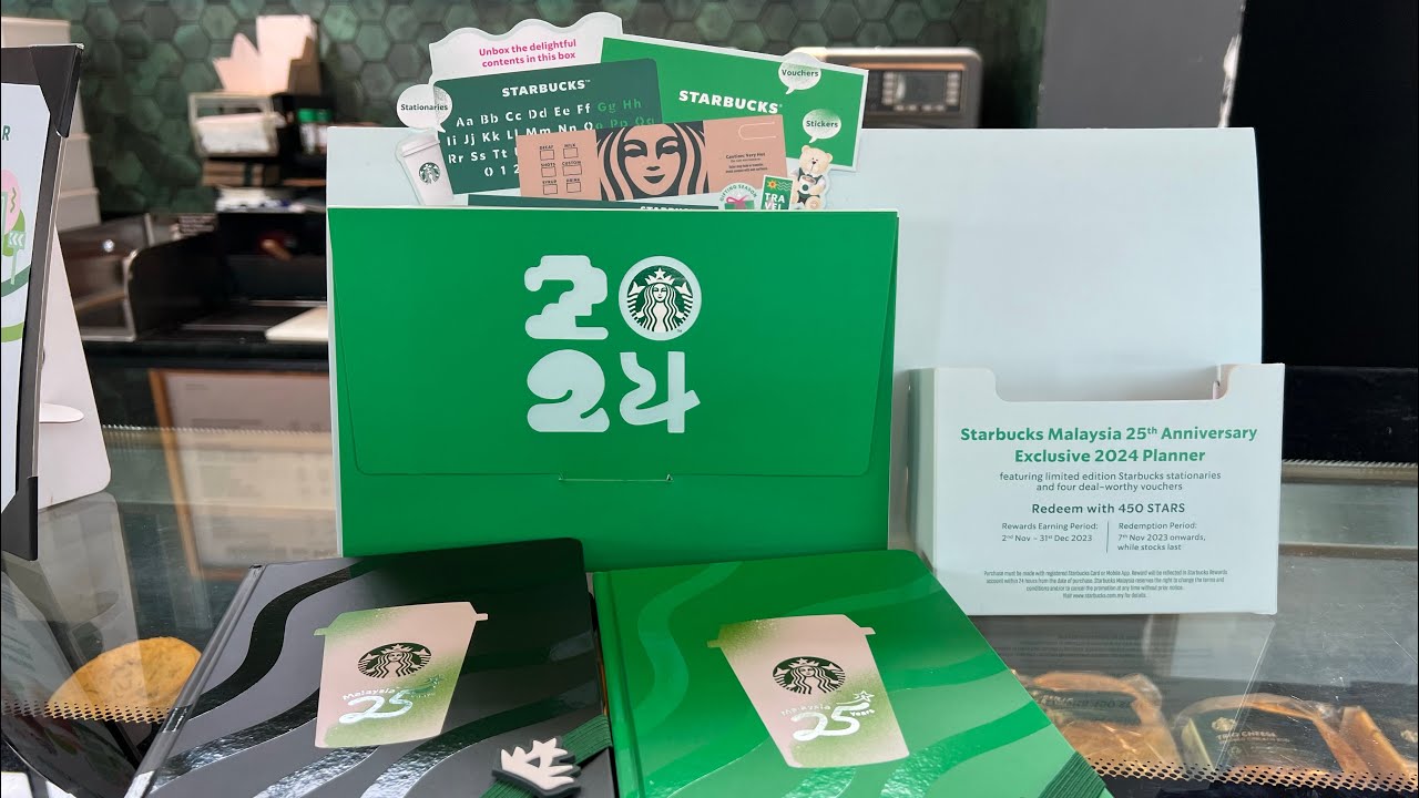 Starbucks Malaysia 🇲🇾 25 Anniversary Exclusive 2024 Planner ☕️ - YouTube