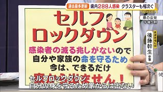 新型コロナ　過去最多更新　静岡県内２８８人感染　クラスターも相次ぐ「セルフロックダウンを」