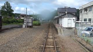 真岡鉄道茂木駅を出発