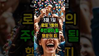 3월 1일 로또 1등의 주인공이 될 행운의 띠 #재물운 #띠별운세 #돈복