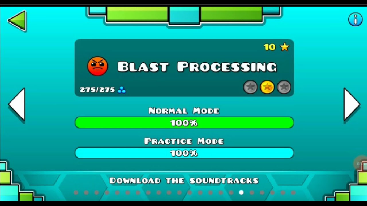 Blast Processing 100 Geometry Dash Youtube