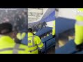 legia warsaw attack police storm leicester stands u0026 set off flares at europa league match