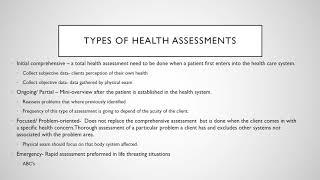 Health Assessment Student Success Guide for ch 1&2