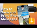 How to Save and Print iPhone messages