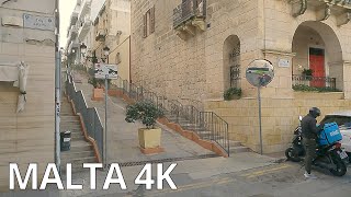 MALTA Bus Ride, MELLIEHA Main Street (Triq Il-Kbira), Saturday Morning in January -  N001 [4K]