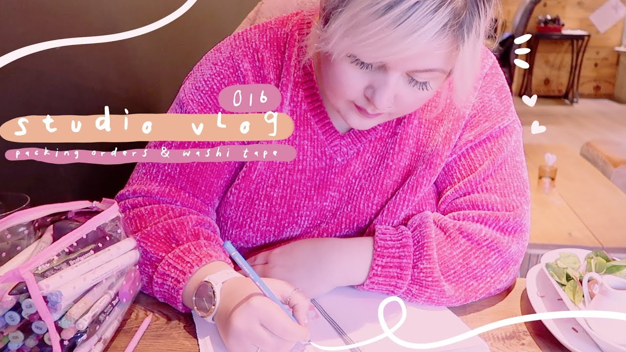 Studio Vlog 016 Packing Etsy Orders Designing Washi Tape Youtube