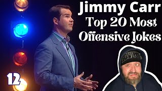 American Reacts to Jimmy Carr top 20 Most Offensive Jokes | Squirrel Reacts | Reaction Channel