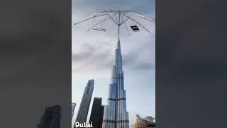 Burj khalifa rain ☔️ umbrella ☂️ #arabic #love #viral #subscribe #follow #reels