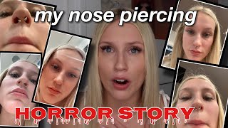 my nose piercing HORROR STORY || Septum piercing gone wrong STORY TIME