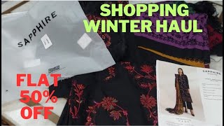 Sapphire sale flat 50% off Shopping haul/Winter ke sale see shopping/SIA Vlogs official