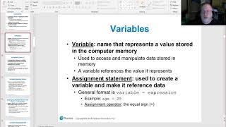 CPT 101 - Week 2 Lecture - Input, Processing, and Output