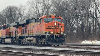 BNSF H-MADBEA with an interesting 3rd locomotive in tow!!! 12/26/24