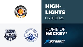 03.01.2025 - Highlights - EV Lindau Islanders vs. SC Riessersee