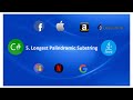 Leetcode |  5.  Longest Palindromic Substring  |  Java | C#
