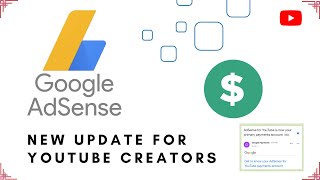 NEW UPDATE FOR YOUTUBE CREATORS: AdSense for YouTube is Now Your Primary Payments Account #foryou