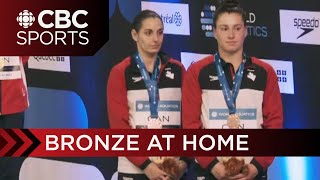 World Cup diving bronze medals for Pam Ware and Mia Vallée in Montreal | CBC Sports