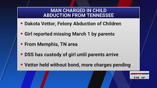 Man charged with abduction after missing girl from Tennessee found in Rockingham County