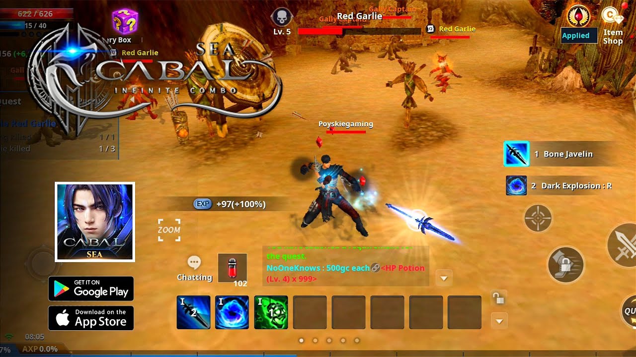 Cabal Infinite Combo Sea Gameplay Youtube