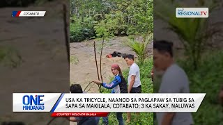 One Mindanao: Tricycle nga mitabok sa overflow bridge, naanod human naabtan sa baha