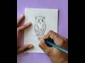 എളുപ്പത്തിൽ ഒരു മൂങ്ങയെ🦉വരച്ചാലോ🤩😍 owl simpledrawing easydrawing cute tips art craft