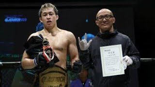 【GLADIATOR】小森真誉が田中有にTKO勝ちでライト級王者に、オトゴンバートルが今井健斗をTKOでフライ級王者に、体重超過のシンバートルが吉田開威を絞め落とすもNC。フェザー級でジェヒョクが2度