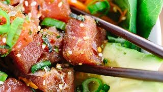 Homemade Ahi Tuna Poke Bowls