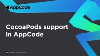 CocoaPods support in AppCode