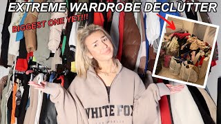 EXTREME WARDROBE DECLUTTER | BIGGEST ONE YET!!