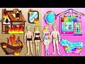 Do You Like Rainbow Family or Poor Family? - Barbie Contest Handmade - DIYs Paper Dolls & Crafts