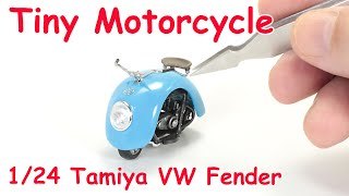 How to build Mini bike with Volkswagen Beetle fenders - Tamiya 1/24 VW