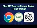Fixed ChatGPT Search chrome extension: How to install?