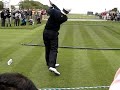 tiger woods hitting 5 iron to 17th at pebble beach us open 2010