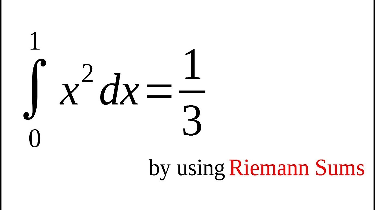 Riemann Sum: Finding The Definite Integral - Riemann Sums And Definite ...