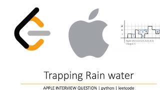 Trapping Rain Water | Apple Interview | leetcode | Python | part-1