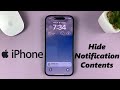 How To Hide Notification Previews (Contents) From Lock Screen On iPhone