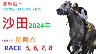 「賽馬貼士」🐴  2023 年 1 月 13 日, , 沙田🐴    香港賽馬貼士  HONG KONG HORSE RACING TIPS  🐴 RACE  5  6  7  8