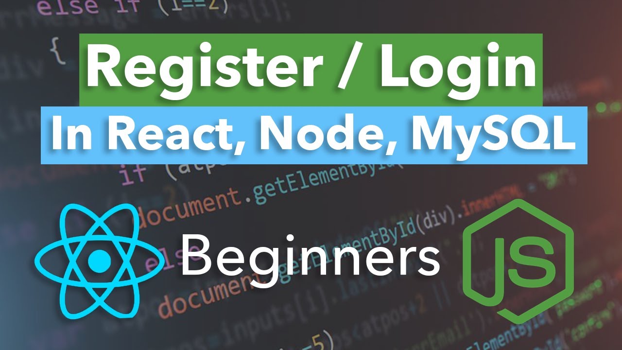 Register And Login Page Tutorial Reactjs Nodejs Mysql Beginner