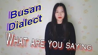 [Korean dialect] What are you saying