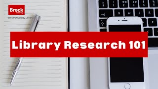 Library Research 101 Workshop (Fall 2020)