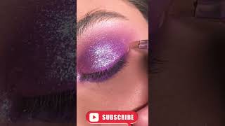 Purple Eyeshadow | glitter eye makeup | #short