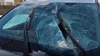 Flying ice from cars presents dangers on Massachusetts roads