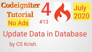 How to Update Data in Database using Codeigniter 4 tutorial in hindi
