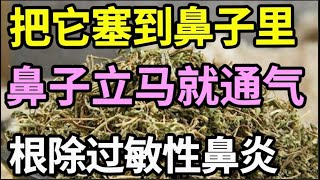 路边一棵草，竟是过敏性鼻炎的克星，把它塞到鼻子里，堵住的鼻子通气了，打喷嚏流鼻涕也一起没了【家有大中医】