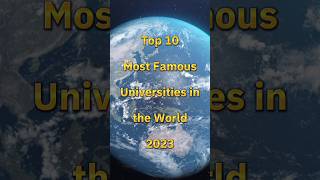 Top 10 Most Famous Universities in the World || #shorts #university