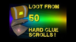 Loot From 50 Hard Clue Scrolls