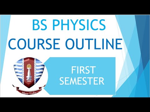 BS PHYSICS COURSE OUTLINE 1RST SEMESTER 2020 - YouTube