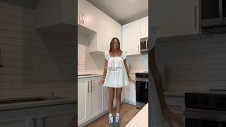 the model wore it with the straps up but it seems too short like that #styling #dress #outfits