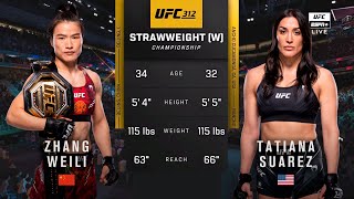 🔴 UFC 312: Zhang Weili vs. Tatiana Suarez | Full Fight \u0026 Highlights | Strawweight Title Bout (W)